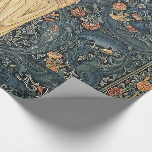 Antiek William Morris Flora Cadeaupapier (Hoek)