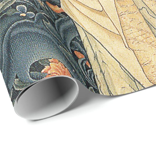 Antiek William Morris Flora Cadeaupapier (Rol Hoek)