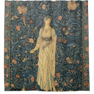 Antiek William Morris Flora Douchegordijn