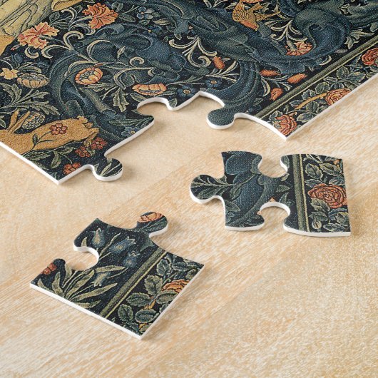 Antiek William Morris Flora Legpuzzel (Zijkant)