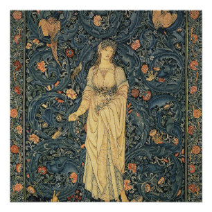 Antiek William Morris Flora Poster