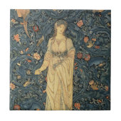 Antiek William Morris Flora Tegeltje (Voorkant)