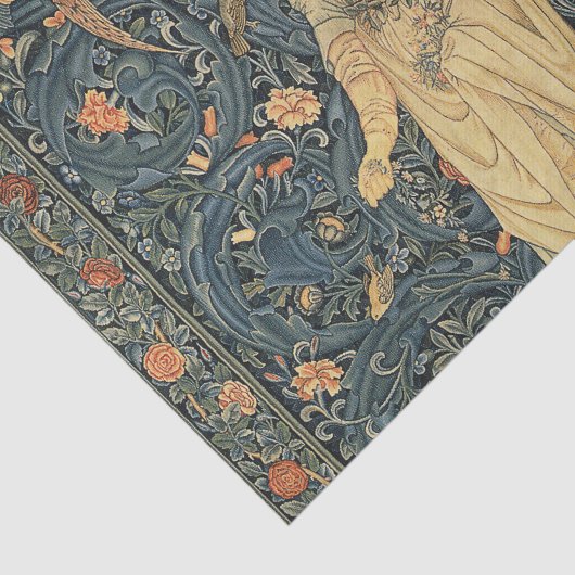 Antiek William Morris Flora Tissuepapier (Detail)