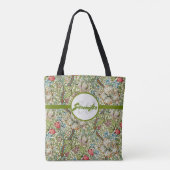 Antiek William Morris Floral Print Tote Bag (Achterkant)
