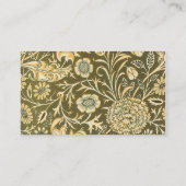 Antiek William Morris Floral Thistle Flowers Visitekaartje (Achterkant)