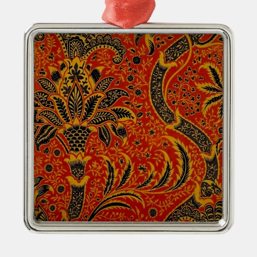 Antiek William Morris India Wallpaper Metalen Ornament (Voorkant)