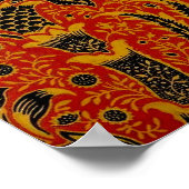 Antiek William Morris India Wallpaper Poster (Hoek)