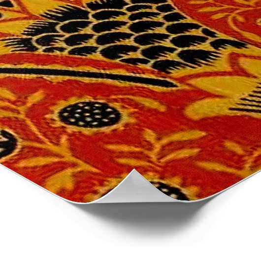 Antiek William Morris India Wallpaper Poster (Hoek)