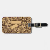 Antiek William Morris Ritterspoor patroon Bagagelabel (Voorkant horizontaal)