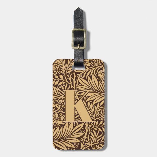 Antiek William Morris Ritterspoor patroon Bagagelabel (Voorkant verticaal)