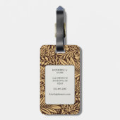 Antiek William Morris Ritterspoor patroon Bagagelabel (Achterkant verticaal)