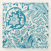  Antiek William Morris Snake's Head Print Glazen Onderzetter (Voorkant)
