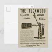 Antiek windenergie The Tuckwood Whitewater Wis 188 Briefkaart (Voorkant / Achterkant)