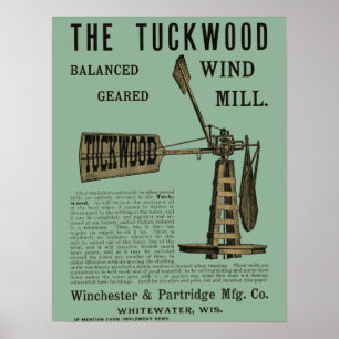 Antiek windenergie The Tuckwood Whitewater Wis 188 Poster
