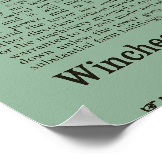 Antiek windenergie The Tuckwood Whitewater Wis 188 Poster (Hoek)