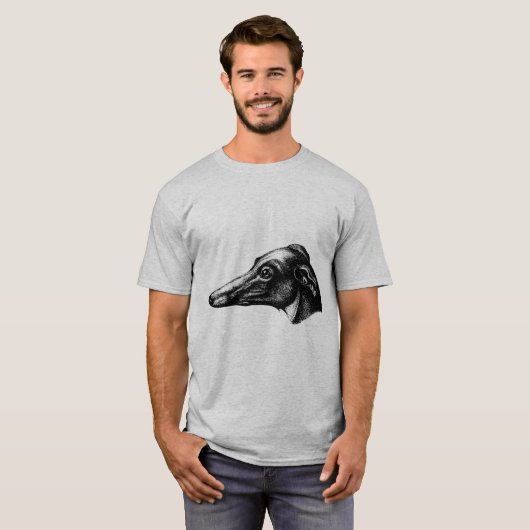 Antiek windhond t-shirt (Voorkant volledig)