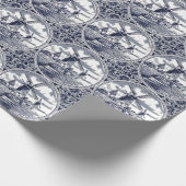  Antiek Windmolen van Delft Blue Art Cadeaupapier (Hoek)