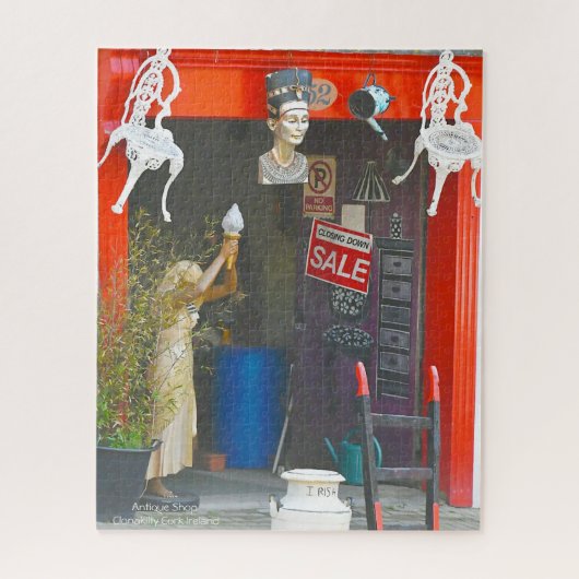 Antiek winkel Clonakilty Cork Ierland Jigzaag Puzz Legpuzzel (Verticaal)