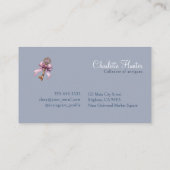 Antiek winkel, elegant  messing sleutel roze boog visitekaartje (Achterkant)