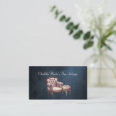 Antiek winkel, elegante  stoel en Ottomaanse Visitekaartje (Staand voorkant)