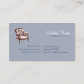 Antiek winkel, elegante  stoel en Ottomaanse Visitekaartje (Achterkant)