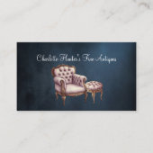 Antiek winkel, elegante  stoel en Ottomaanse Visitekaartje (Voorkant)