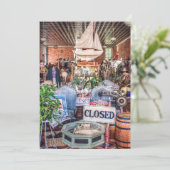 Antiek winkel in oakland oregon uit het verleden feestdagenkaart (Staand voorkant)