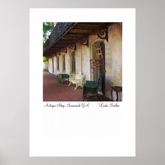 Antiek winkel in Savannah GA Poster (Voorkant)