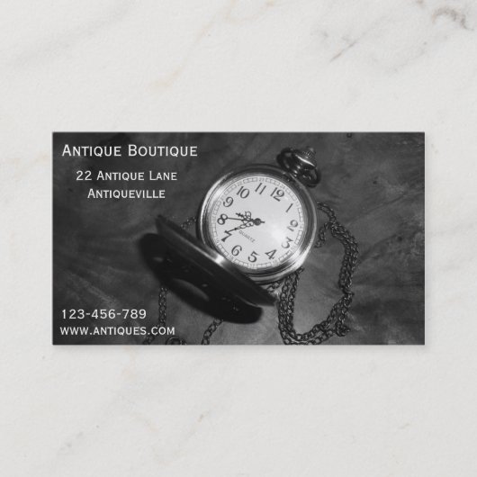Antiek  winkel of handelaar visitekaartje (Voorkant)