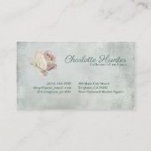 Antiek winkel  Romantische Birdcage Bloemen Visitekaartje (Achterkant)