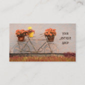 Antiek winkel rustiek land bloemenfiets visitekaartje (Voorkant)