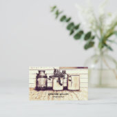  Antiek winkel Sepia Rustic Country Jugs Visitekaartje (Staand voorkant)