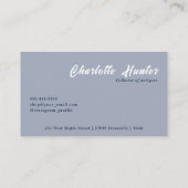 Antiek winkel,  theepot, goud en blauw visitekaartje (Achterkant)