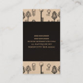 Antiek winkel Winkel  bruine sleutels Visitekaartje (Achterkant)