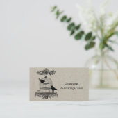 Antiek winkel Winkel  Oude kooi Vogel Bruin Visitekaartje (Staand voorkant)