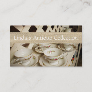 Antiek winkel Winkel Winkelen Vintage Tea-bekertje Visitekaartje