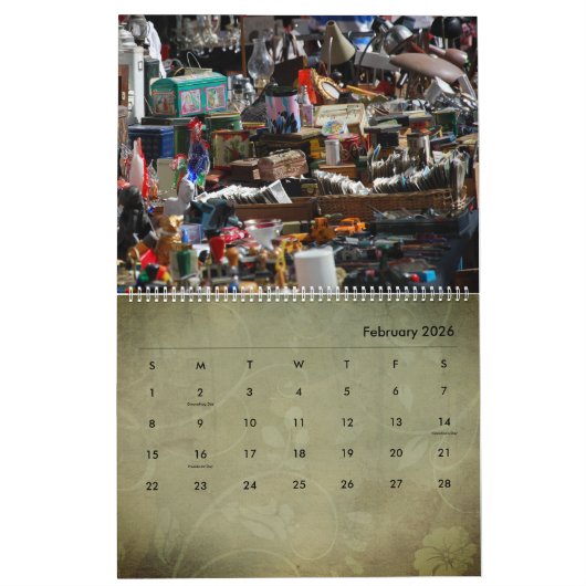 Antiek winkelmarkten en  vinnen  kalender (Feb 2026)