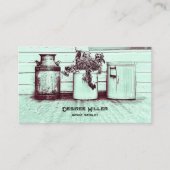  Antiek winkeltje Blauwgroen Rustic Land Jugs Visitekaartje (Voorkant)