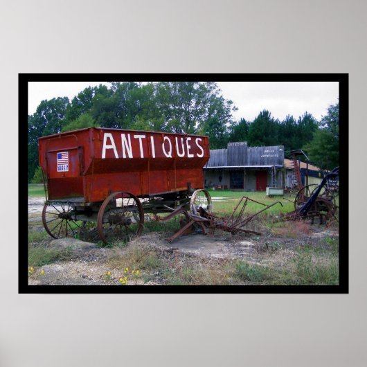 Antiek winkeltje - God zegene Amerika Poster (Voorkant)