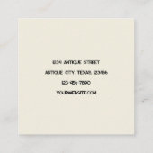 Antiek winkeltje Rustic Land Jugs Vierkante Visitekaartje (Achterkant)