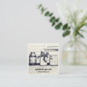 Antiek winkeltje Rustic Land Jugs Vierkante Visitekaartje (Staand voorkant)