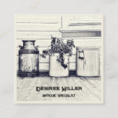 Antiek winkeltje Rustic Land Jugs Vierkante Visitekaartje (Voorkant)
