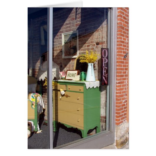 Antiek winkelvenster weergeven (Voorkant)