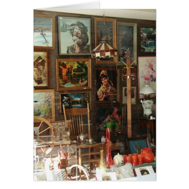 Antiek winkelvenster weergeven (Voorkant)