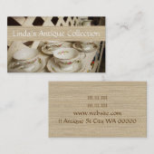 Antiek winkelwinkel Winkel op  theebekertjes Visitekaartje (Voorkant / Achterkant)