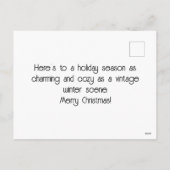 Antiek winter in Londen Kerst Briefkaart (Achterkant)