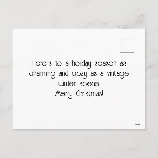 Antiek winter in Londen Kerst Briefkaart (Achterkant)