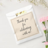 Antiek wit bedankzakje (Gezegeld)