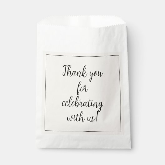 Antiek wit bedankzakje (Voorkant)