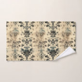 Antiek wit, Damast Print Bad Handdoek (Handdoek)